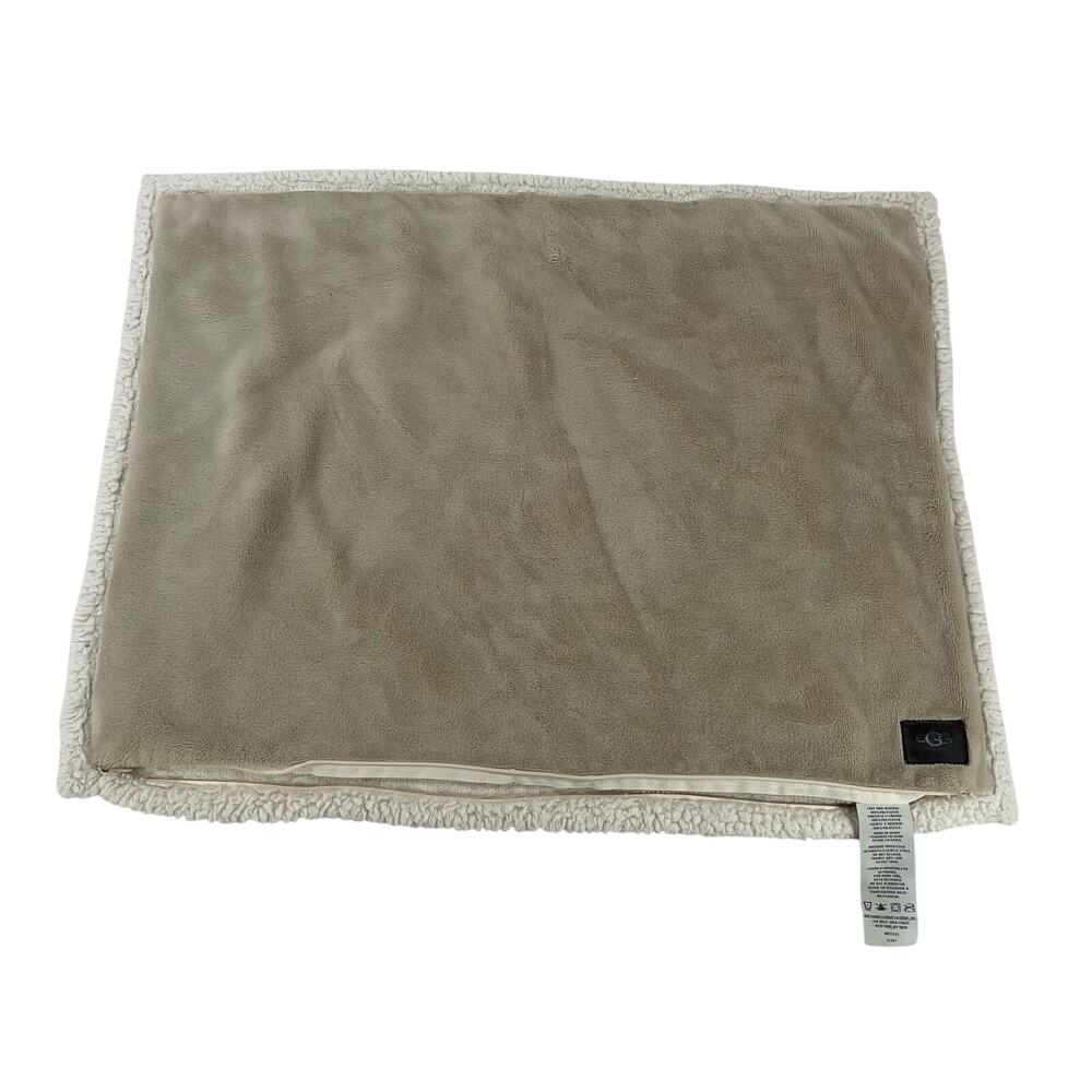 UGG Home Sherpa Fleece Pillow Sham Standard Taupe Beige Reversible Zipper